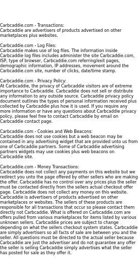 carbcaddie privacy