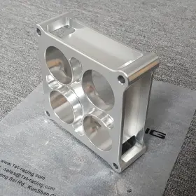 1st-racing 1031-2slhk789us Silver 2 Inch Aluminum 4 Port Super Sucker Carby Spacer For 4500 Series Carburetor