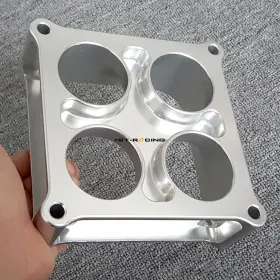 1st-racing Us1031-2sl06 2ftft Silver 4 Port Super Sucker Carby Spacer For 4500 Series Carburetor 2 Inch