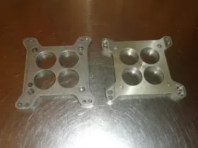 Adp102425 Adapters 2 4-barrel Carburetor Aluminum Spacer Adapter Carter Wcfb To Afb Holley Carb