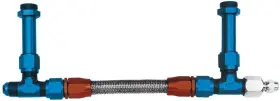 Aeroquip By Eaton Fcp0134 Carburetor Fuel Line 8an Male In 7/8-20 Inch Duo Out Braid Ss Hose