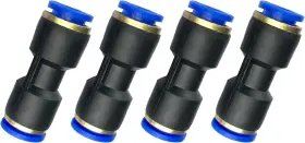 Afatebox Zjpu-10-p4 Fuel Line Connector For Fit 3/8 Inch Od Nylon 4 Pcs Coupler Union
