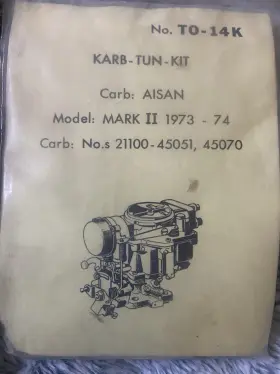Aisan To-14k To-14k. Mark 11 73-74. 21100-45051 45070