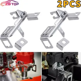Annx Hr015 2x New Chrome Steel Throttle Cable Bracket Kickdown Fit For Chevy Sbc Bbc Holley