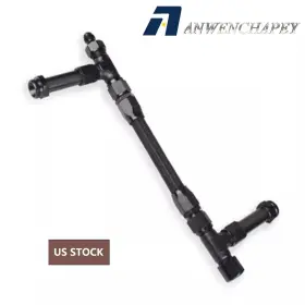 Anwenchapey Fuh012-bk-w For 4150 Holley Carburetor Braided 8an An8 Dual Feed Carb Fuel Line Double Pump