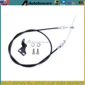 Autohomeware 76300 76400 18-10005 For Hi-ram Throttle Cable Black Bracket With New 36 Inch Included