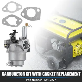 Automall Tech 745060646088 1set Carburetor Kit Silver Tone For Caterpillar Rp6500 Rp6500e Gas Generator