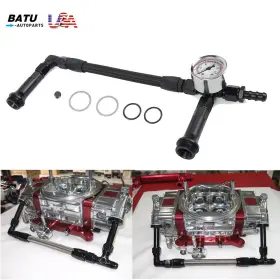 Batu Tc038-bk-zh-us For 4150 Holley Carburetor 6an Braided Dual Feed Carb Fuel Line Double Pump