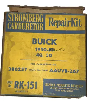Bendix Stromberg Rk-151 1950-1951 Buick 40 50 Repair Kit Carburetor Aauvb-267 7-88
