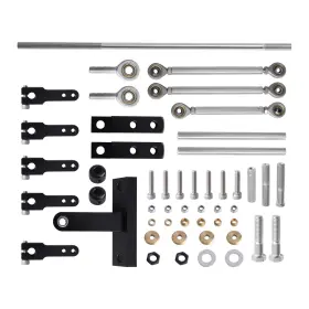 Bfo 7gf39a Universal Dual Carb Carburetor Linkage Kit Replacment - Black
