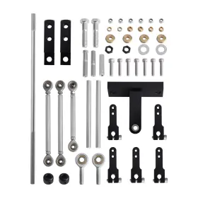 Bfo 806qym Universal Dual Carburetor Carburettor Blow Linkage Kit Replacment - Black