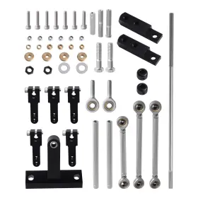 97enjz Bfo Universal Dual Carb Carburetor Linkage Kit Replacment - Black 97enjz Bfo Universal Dual Carb Carburetor Linkage Kit Replacment - Black