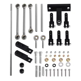 Bfo Rp4xvd Adjustable Dual Carb Carburettor Blow Linkage Kit Universal - Black
