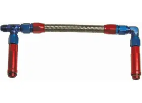 12113 Bwd Automotive Big End Performance 6 Demon Blue/red Finish With Stainless Steel Hose Dual Inlet