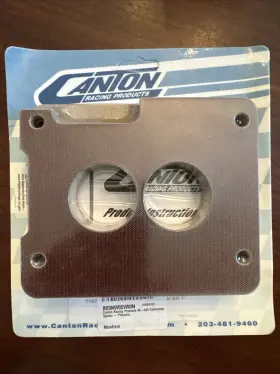 Canton 85-040 Racing Carb Carburetor Spacer For Phenolic Holley 2 Barrel 1 Inch