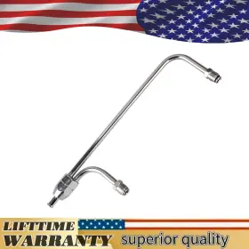 Carbole Gsl1001 1551 Chrome Dual Feed Fuel Line For Holley Carburetor 4160 3310 Pumper 3/8 Inch Hose