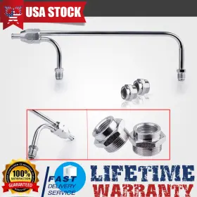 Carbole Gsl1002 Fuel Line For Carburetor Dual Feed 4150 Chrome Double Pumper 3/8 Inch Hose Usa