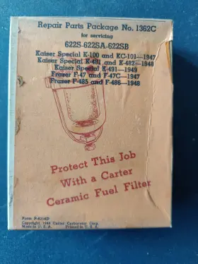 Carter 1362c Nos 1bbl 622s 622sa 622sb Carburetor Repair Kit For 1947-49 Kaiser