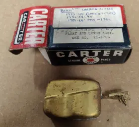 Carter 21-172s Carburetor Brass Float For 1955-60 Buick 40 V8 2bbl Carb