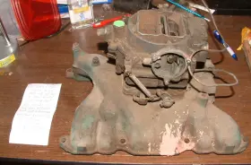 Carter 2347.5 4 Barrel Carburetor And Cast Iron Manifold For 1956 Buick 322ci V8 50 60 70