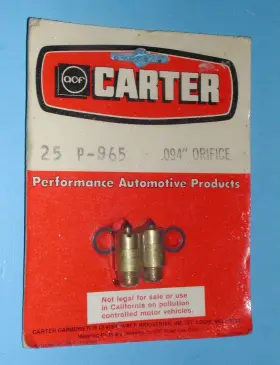 Carter 25p-965 Carburetor Needle And Seat .094 Inch Orifice Afb Avs Wcfb Wcd Wgd