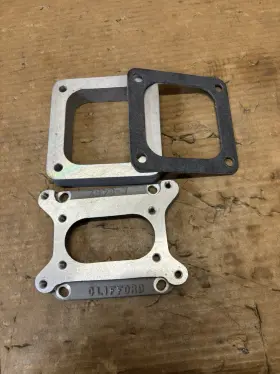 Clifford A-0452 Carb Spacer Adapter Plate Kit Used To Mount 2-barrel Vintage