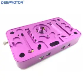 Deepmotor Dm-1110mb Motor Billet Race Calibrated Carburetor Metering Block For Holley 4150 Carb Purple