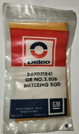Delco 7031841 Set 2 Rochester Quadrajet Carburetor Primary Metering Rods