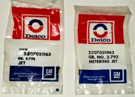 Delco 7031963 2 Packages Of Nos Metering Jet