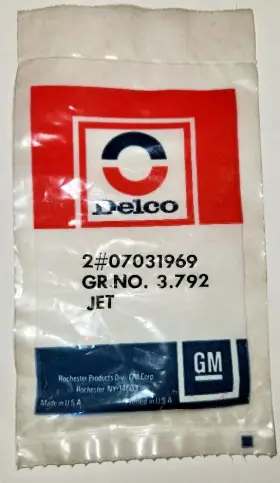 Delco 7031969 2 Nos Gm Rochester Carburetor Metering Jet