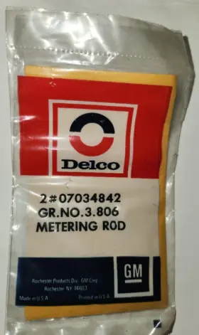 7034842 Delco Set 2 Rochester Quadrajet Carburetor Primary Metering Rods