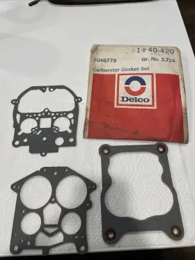 Delco 7046779 Nos Carburetor Gasket Set 1973 Corvette 4 Barrel Oem