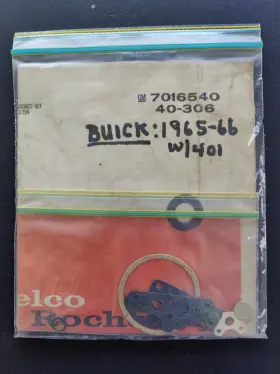 Delco Rochester 40-306 Nos Oem 1965-66 Buick 401 V8 4bbl Carburetor Gasket Kit 7016540