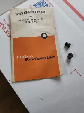 Delco Rochester 7002959 Nos 1953-65 Chevrolet Carburetor Metering Jet X2 Gm 64-65 Nova Chevelle