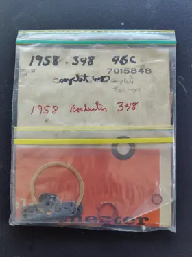 7015848 Delco Rochester Nos Oem 1958 Chevy 348 Cid V8 4bbl Carburetor Gasket Kit Gm