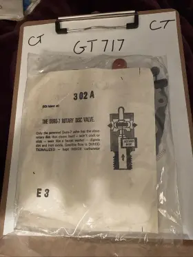 Duro-7 302-a 1 Duro-7 Rotary Disc Valve Kit 302a Nos Oem Sold Individually