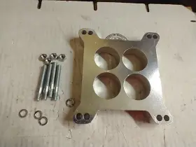 Dynamark 82058 1 Inch Aluminum Carburetor Spacer 4 Hole With Carb Studs