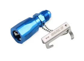 Earls Performance 991966erl O.e. Fuel Line Efi Quick Connect -6 To 3/8 Inch - Blue