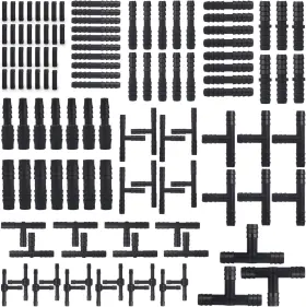 Easily 791715984357 115 Pcs Vacuum Connector Assortment Heat Resistance 240 460 12 Sizes Black