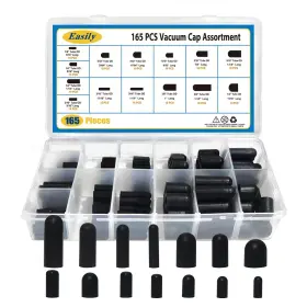 Easily 791715984777 Vacuum Cap Rubber Plug Kit 165 Pcs Assorted Size Hose End Caps For Automotive