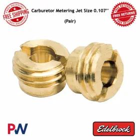 Edelbrock 1431 Carburetor Metering Jet Size 0.107ftft Pair Universal #1431