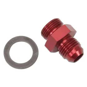 Edelbrock 8087 Carburetor Inlet Fittings Male Aluminum Red