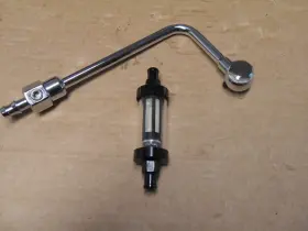 Edelbrock 81343 Single-feed Carburetor Steel Fuel Inlet Line With Filter 6an Black