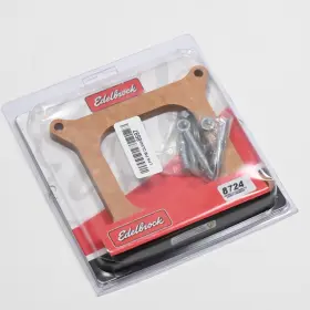 Edelbrock 8724 Carburetor Spacer Square Bore 4150 Open 1/2 Inch Wood Laminate