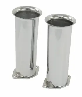 Empi 43-6056-0 Chrome Velocity Stacks 6 Inch - Weber Idf Dellorto Drla Buggy Sand Rail Pair