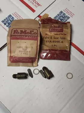 Fomoco B5a-9564-a 1955-1956 Ford Autolite Ct5 Carburetor Needle And Seat Assembly Pair