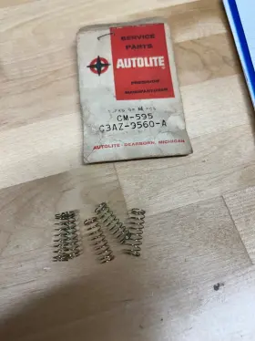 Ford Autolite C3az-9560-a Cm-595 Springs Carbureator 1960s Usa 5 In Bag