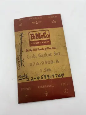 B7a-9502-a Ford 1956 - 1957 6cyl Holley 1bbl Carburetor Gasket Set Nos