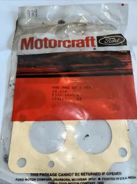 Ford Cg654 Genuine E3tz-9447-b Carb Mounting Gasket Nos Free Shipping