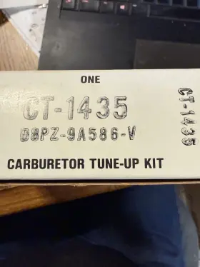 Ford D8pz9a586v Oem Motorcraft Carburetor Repair Rebuild Kit Set D8pz-9a586-v Ct-1435 Nos
